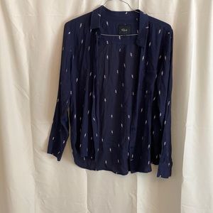 Rails size medium womens button up lightning print top